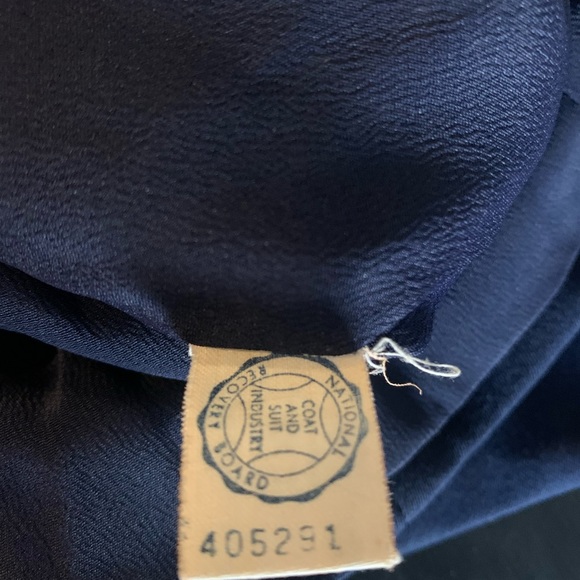 1940s/50s Vintage Tailored Wsist Jacket, Navy Blue, size small - Picture 6 of 6